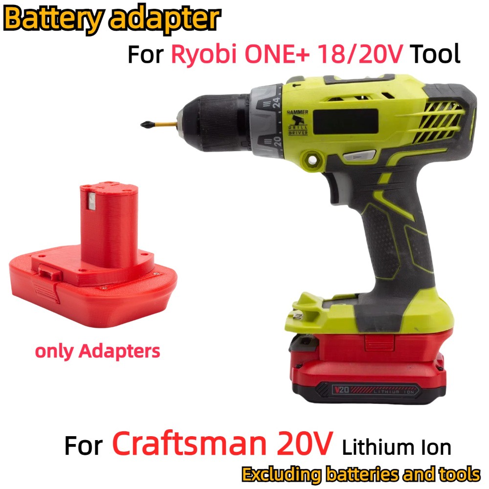 DOSD Adapter for Craftsman 20V Li-ion Battery TO Ryobi ONE+ 18/20V Cordless Electric Drill Tools Con