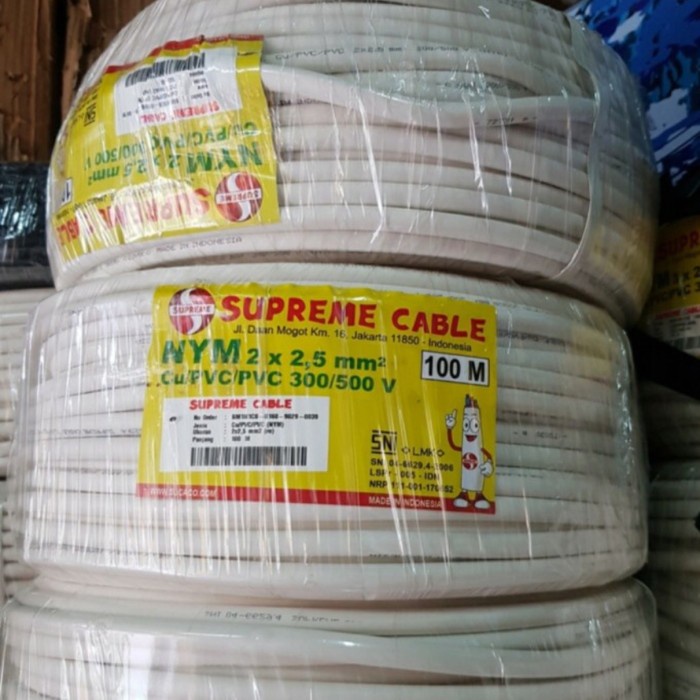 Terbagus Kabel Listrik Tunggal Nym 2X2,5Mm Supreme Roll 100M