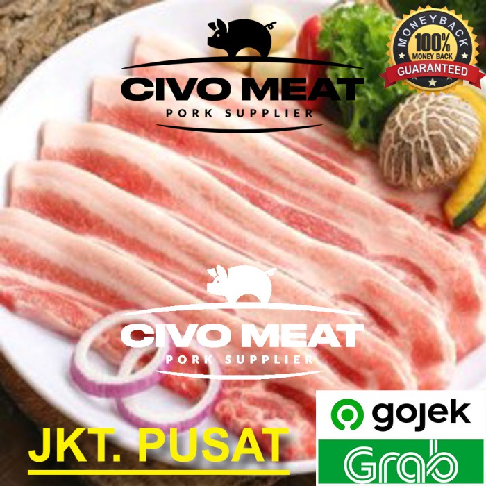 

SAMGYEOPSAL IMPORT SAMCAN PORK BELLY IMPORT SLICE 500GR KODE 631