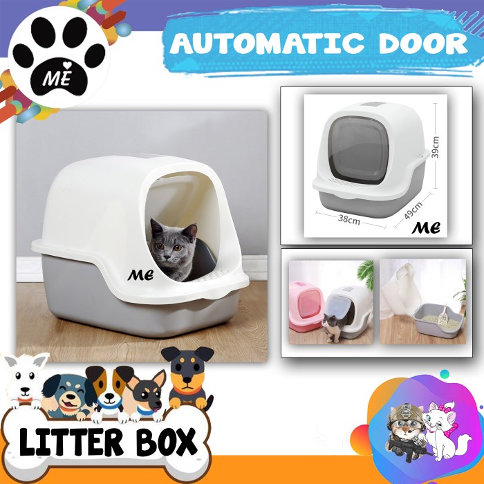 Tempat Pasir Kucing " CAT LITTER BOX OTOMATIS DOOR " Bak Pasir Kucing