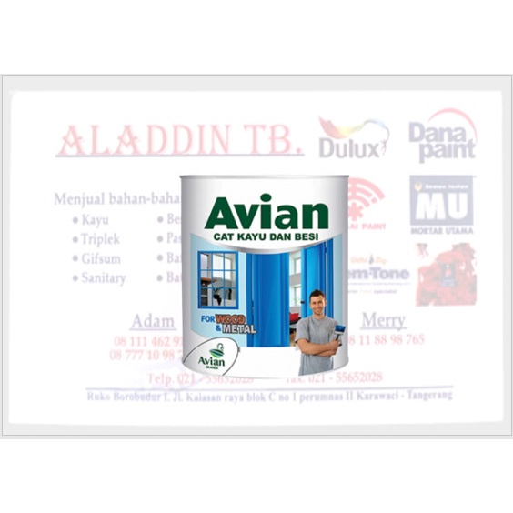 Cat Kayu dan Besi Avian tinting/ Ocean Blue 733/ 2.5L GALON