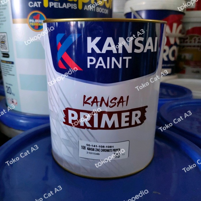 TERBARU Kansai Zinc Chromate Primer 5Kg - Cat Dasar Besi - Meni Besi - Kansai Ftalit Primer