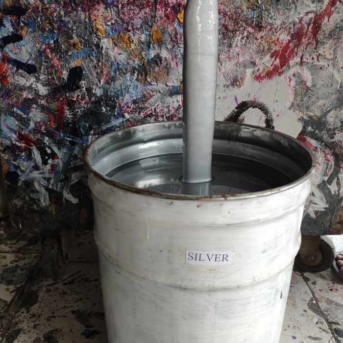 PROMO cat duco/cet duco untuk kayu besi warna silver halus ukuran 20kg/1pail