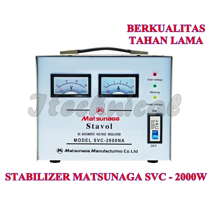 Stavolt SVC 2000W Matsunaga / Stabilizer SVC 2000VA MTS / 2000 Watt