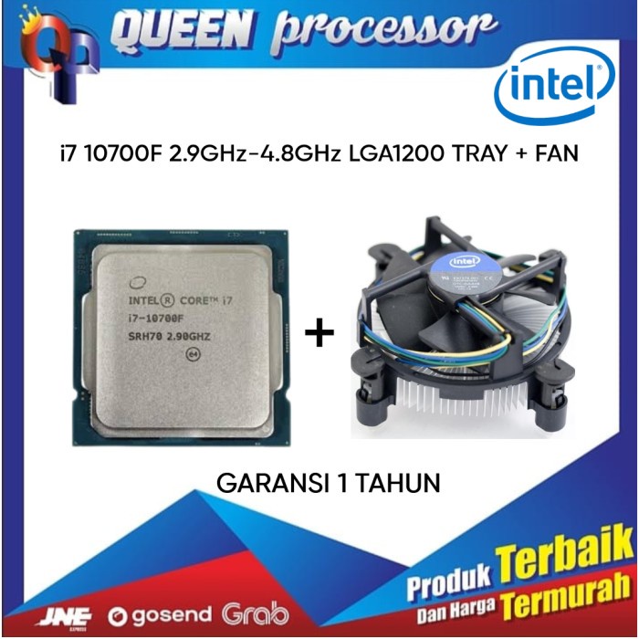 BEBAS ONGKIR - PROCESSOR INTEL CORE I7-10700F 2.9Ghz ( TRAY + FAN )
