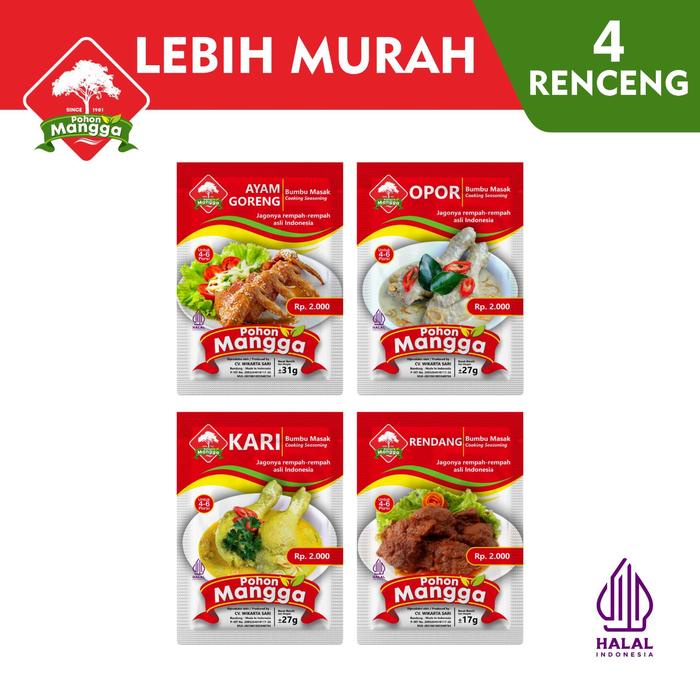 

terbaru !!! 4 renceng spesial promo imlek ayam goreng, opor, rendang,kari ready