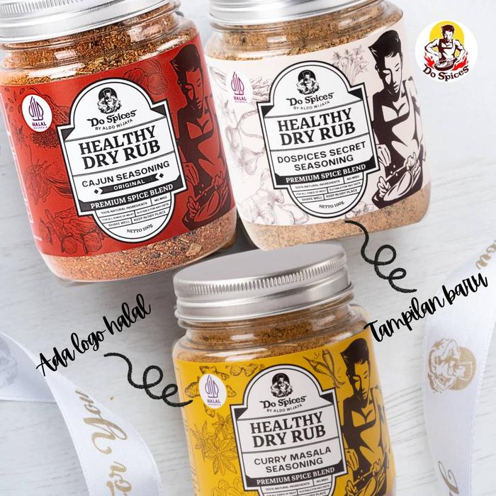 

terbaru !!! dospices special gift box / bundling 3 jar healthy dry rub / bumbu marinasi rendah