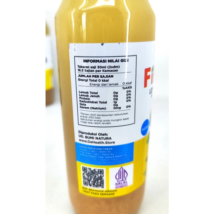 

terbaru !!! manado finega lemon vinegar with mother isi 500 ml botol plastik - cuka lemon -