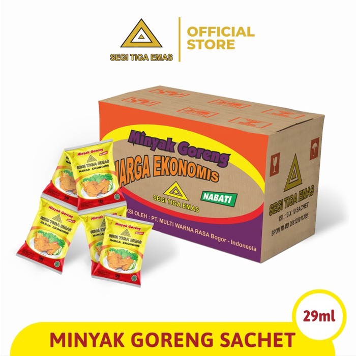 

terbaru !!! minyak goreng segi tiga emas sachet 100pcs (10 renceng) ready