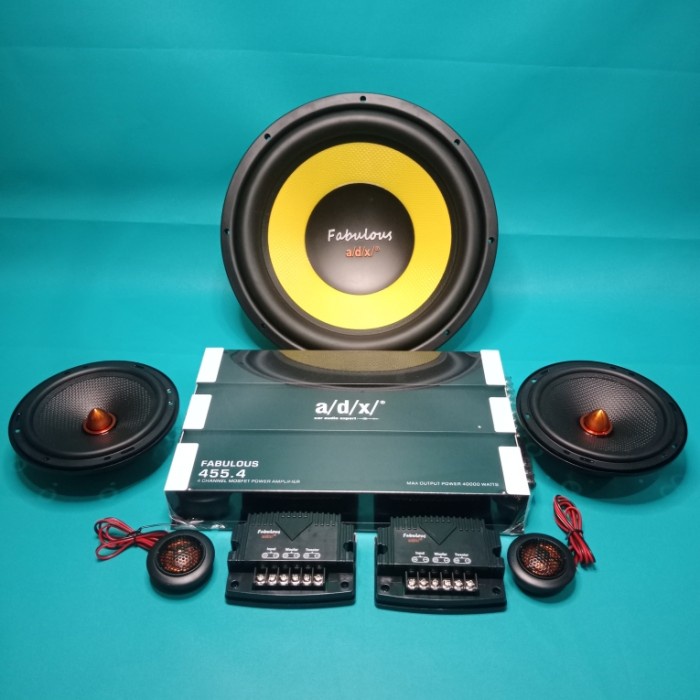 Paket ADX Power ADX Subwoofer ADX & Speaker Split ADX Audio Mobil