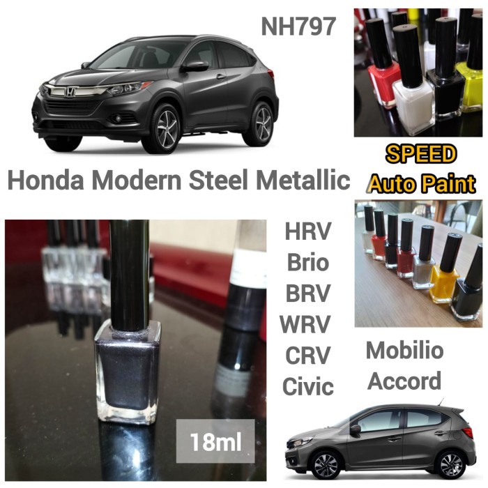 Honda Modern Steel Metalik Abu Abu Metalik Cat Oles Penghilang Baret Mobil Honda Hrv Brio Brv Wrv