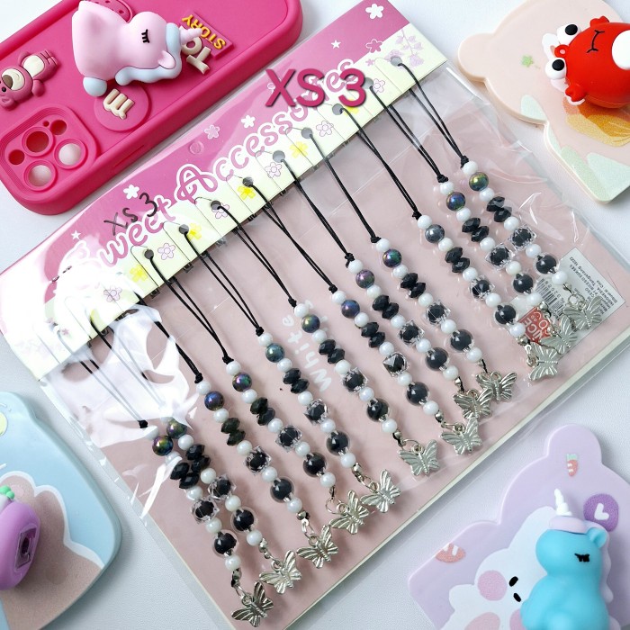 PROMO [GROSIR] 12pcs/1lusin Strap tali handphone gantungan case handphone accessories Code : XS