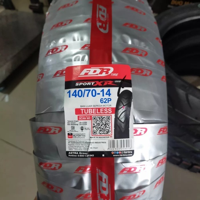Ban Belakang Aerox 140/70-14 Fdr Sport Xr 140/70 14 Tubeles