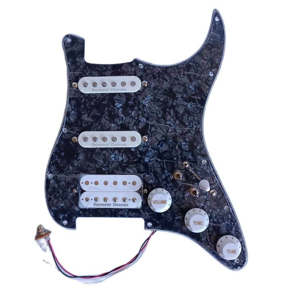 HAL Loaded Prewired SSH Pickguard Set White  SSL1 TB4 Alnico Pickups 2 Single Cut 8 Way Switch Weldi