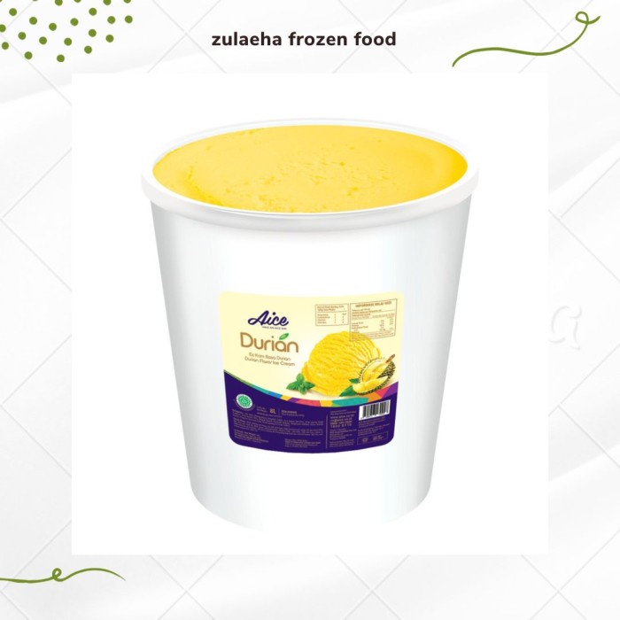 

ES KRIM 8 LITER DURIAN AICE BUCKET 8 LITER KODE 754