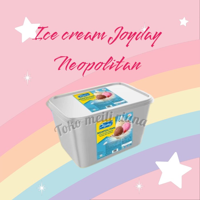 ICE CREAM JOYDAY 8 LITER ICE CREAM NEOPOLITAN JOYDAY ESKRIM MIX 3RASA KODE 1117