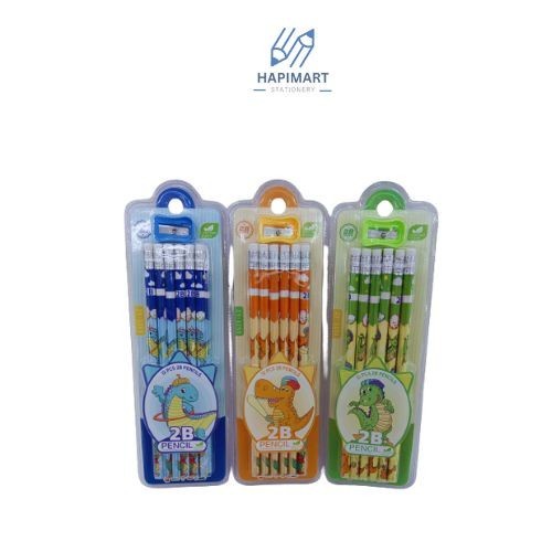 

Set Pensil 2B Dinosaurus Set Alat Tulis Aksesoris 12Pcs Free Rautan