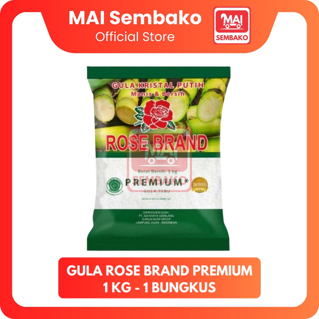 

Gula Rose Brand Premium 1 kg - Gula Kristal Putih Gula Rose Hijau 1kg - 1 Bungkus