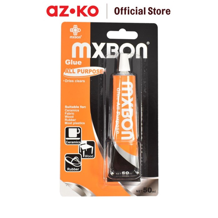 

AZKO Mxbon Lem Serbaguna 50 Ml - Transparan