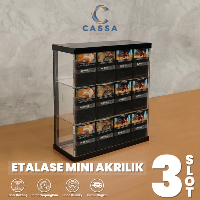 TERBARU Etalase Mini Akrilik Display Rak Rokok Multifungsi