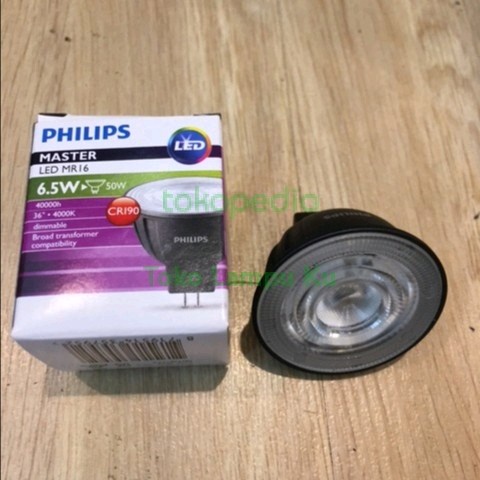 LAMPU PHILIPS MASTER LED MR16 6,5W 4000K DIMMABLE 36D 12V