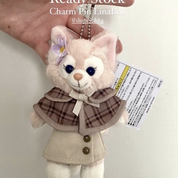 Boneka Bag Charm Pin Plush LinaBell Disney Original