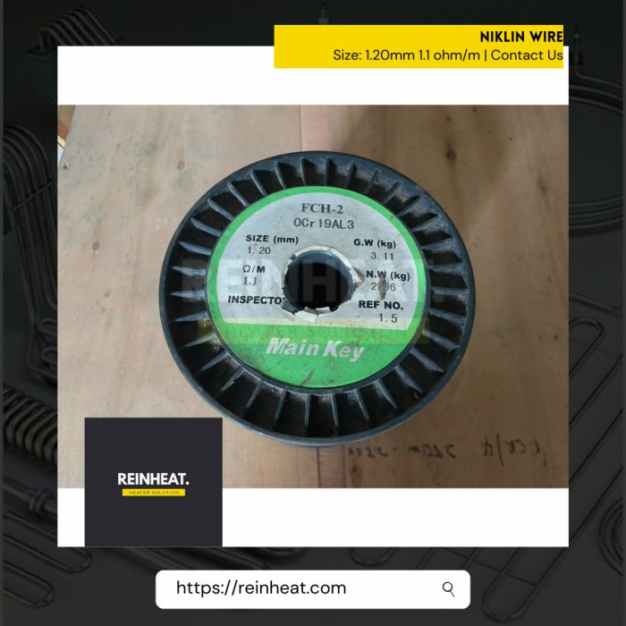 Niklin / nikelin / heat resistance wire taiwan 1,2mm 1.2mm