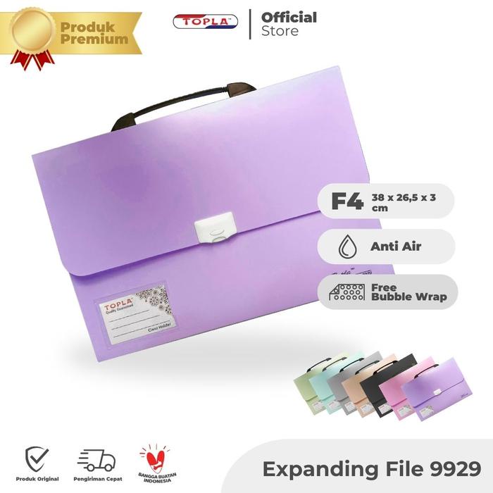 

TERBARU Topla Map Harmonika Expanding File 9929 Map Dokumen Warna PASTEL Folio F4 13File (PROMO BUY