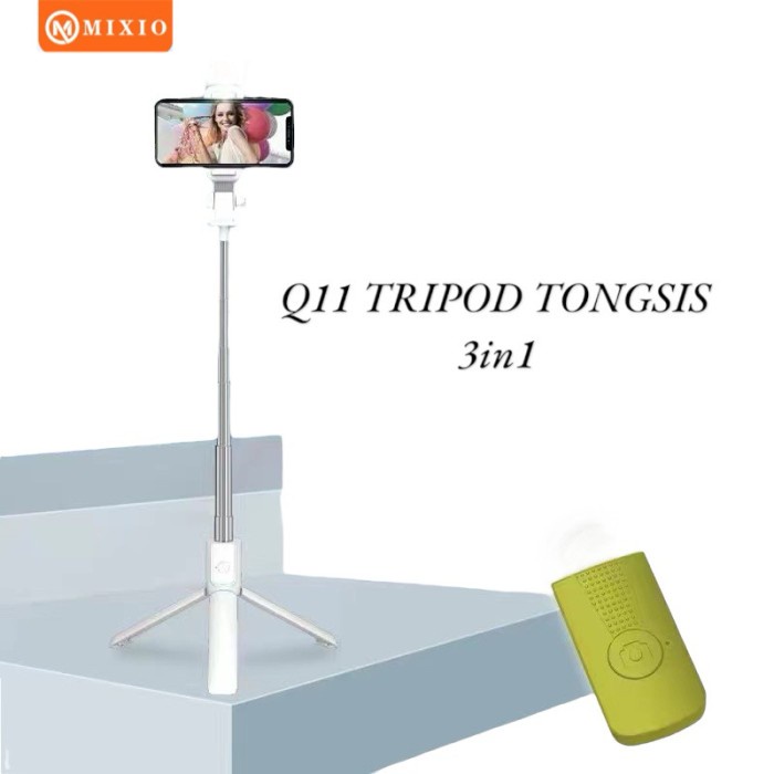 MIXIO - Q11 TRIPOD TONGSIS 3 in 1 / TONGSIS BLUETOOTH TRIPOD 360