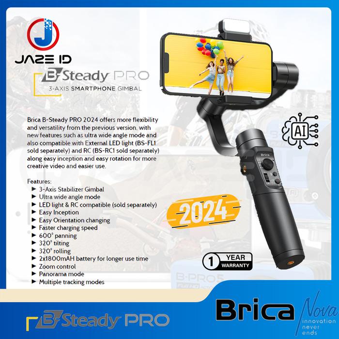 Brica B Steady Pro 3 Axis Holder Smartphone HP Gimbal