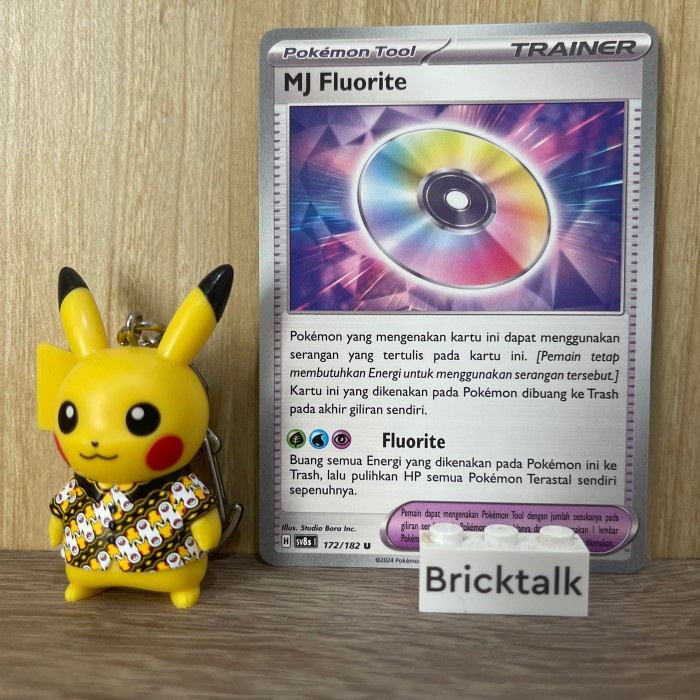 (BRI) Kartu Pokemon TCG sv8s MJ Fluorite 172/182 U Pokemon Tool Trainer Kilat Mengkilap, Kilat Rasi 