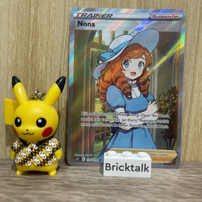 (BRI) Kartu Pokemon TCG Nona SR Trainer Supporter s11 114/100 Trading Card Game Indonesia