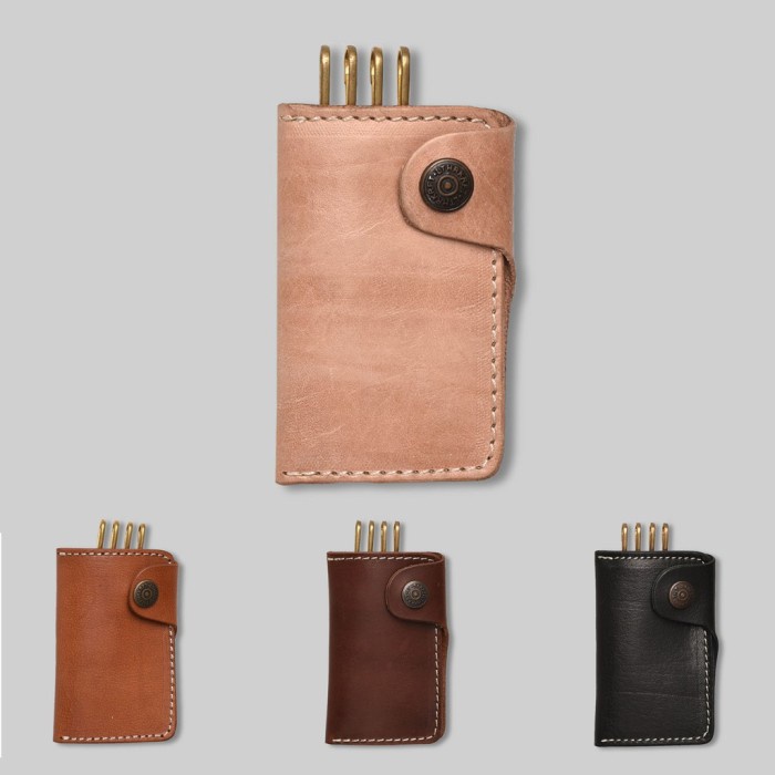 Lthrkrft Car Key Holder Genuine Leather Gantungan Kunci Kulit Asli