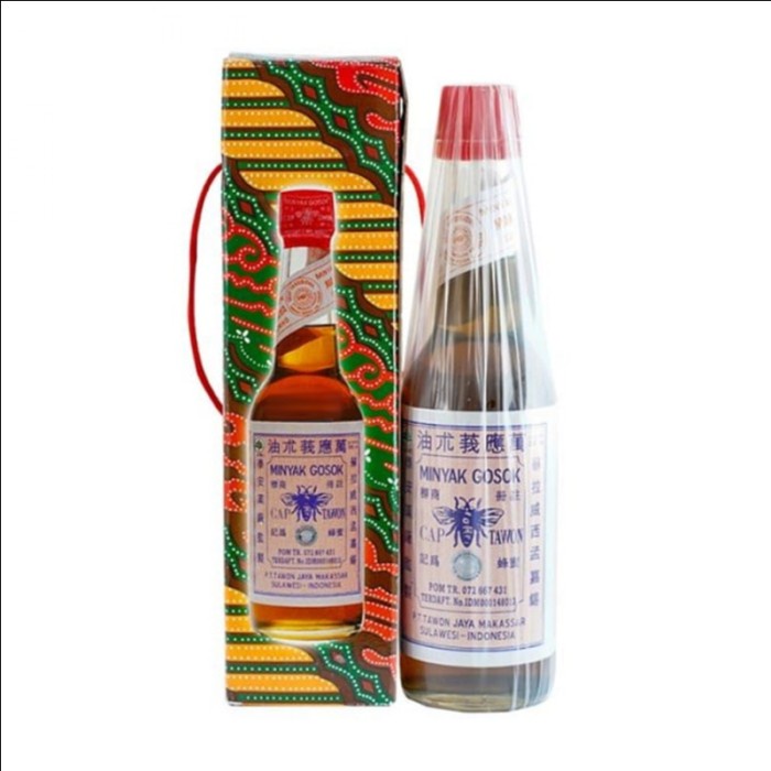Minyak Tawon Cap Tawon Tutup Merah 330 ml (asli Makassar) botol kaca