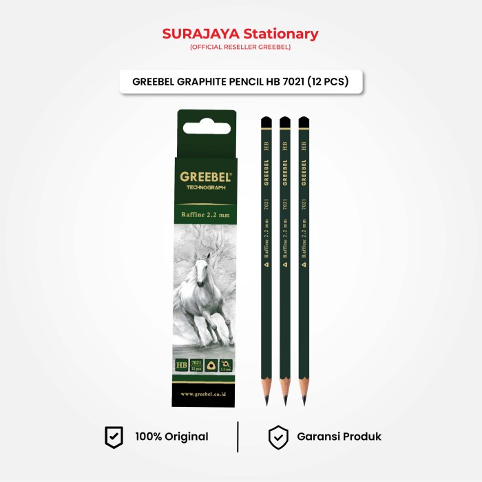 

TERMURAH Pensil Greebel Pencil Kayu HB (7021 12PCS/SET) / Pensil Gambar Pensil Tulis Ujian Sekolah