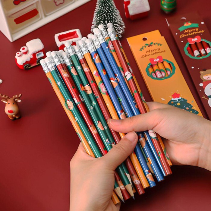 

FREE ONGKIR LONTIME Pensil Kartun Perlengkapan Kantor Sekolah HB Christmas Series