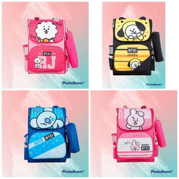 

BERMUTU BIG PROMO - Tas Ransel anak Perempuan Sekolah Motif kartun KOYA gratis tempat pensil