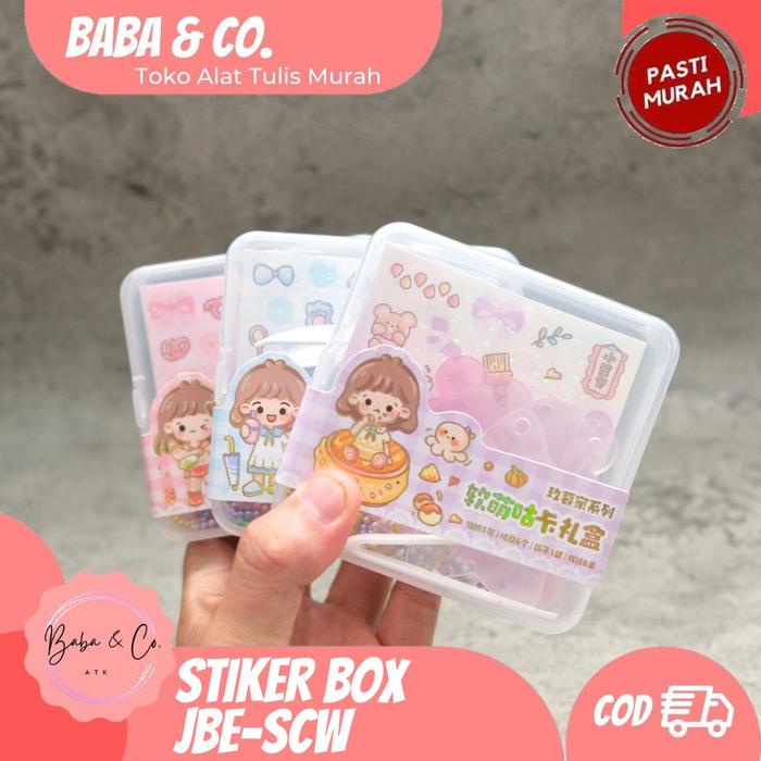 

BOOM SALE PAKET STIKER DAN PINSET JBE SCW STIKER BOX CUTE GIRL JBE-SCW MINI BOX STICKER DIY CUTE