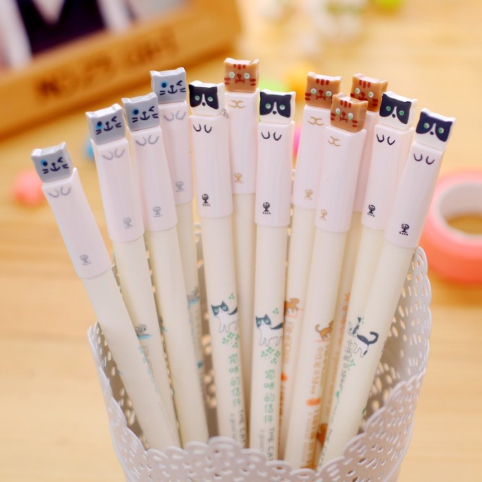 

SALE 1pc Pulpen Gel Bentuk Kucing Lucu Untuk Sekolah / Kantor