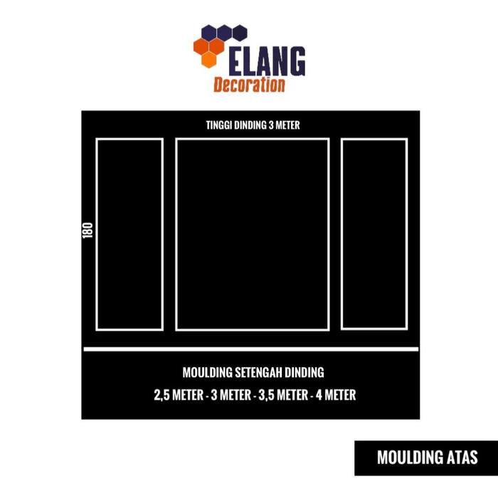Moulding Single Setengah Dinding Ukuran Tinggi 3 Meter