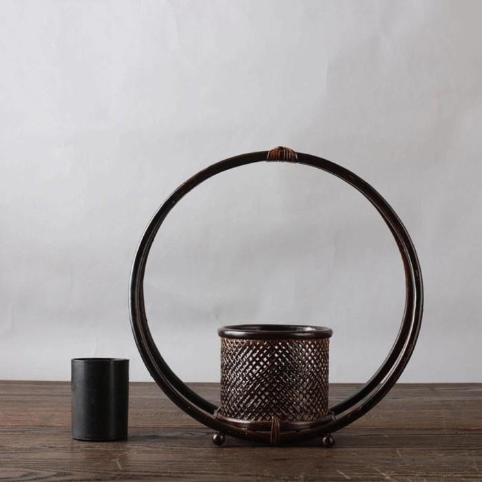 

Creative Retro Bamboo Weaving Flower Basket Vase Plant - S7