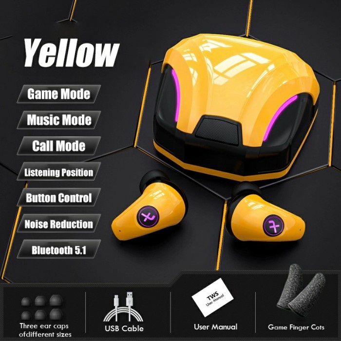 Headset Bluetooth Tws Gaming Transformers Earphone Tws Bluetooth 5.0