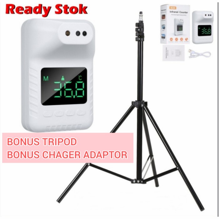 K3 Pro Infrared Thermometer / Wall Thermometer Dinding + Stand Tripod