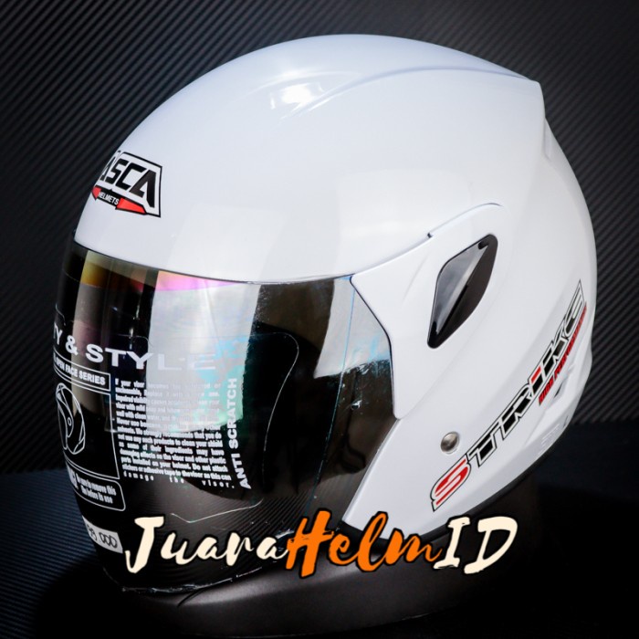Asca Helm Strike Solid / White Glossy / Half Face