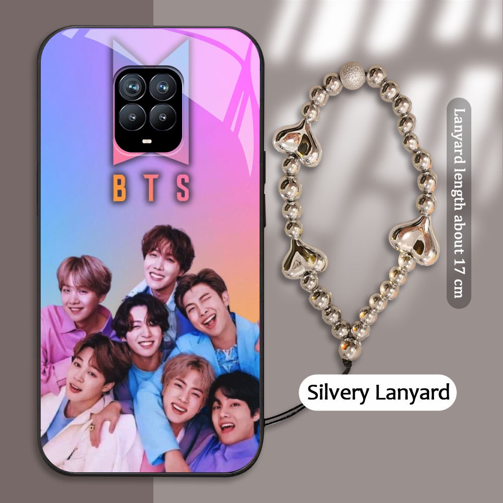 Tempered Glass case For Xiaomi RedMi Note 4 4x 7 8 9s 9 pro max kasing Handphone BTS Korea Bangtan B