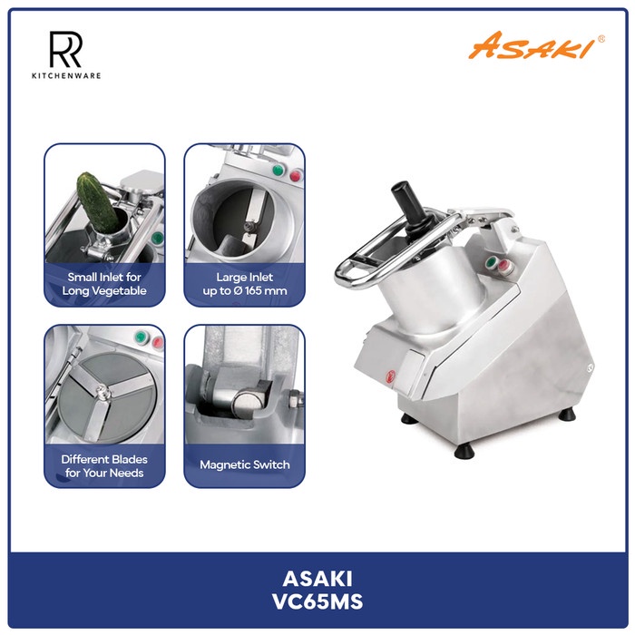 Promo Terbatas Asaki Vc 65 Ms Vegetable Cutter / Slicer Heavy Duty Non Getra Aman