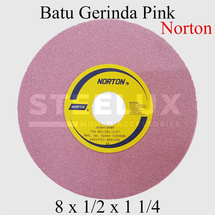 HOT SALE Batu Gerinda Duduk 8 x 1/2 x 1 1/4 #60 #80 #100 Pink Norton 8" Inci In