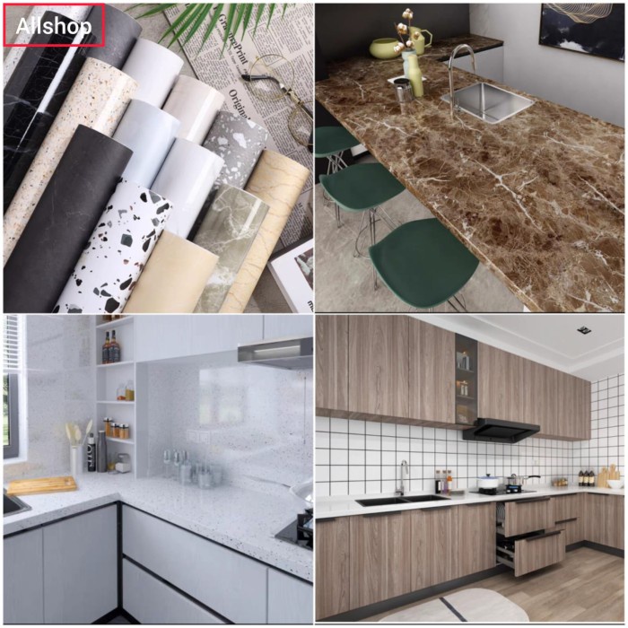 Stiker Lantai Keramik Bahan Tebal Anti Air - Serat Kayu Sudah Ada Lem