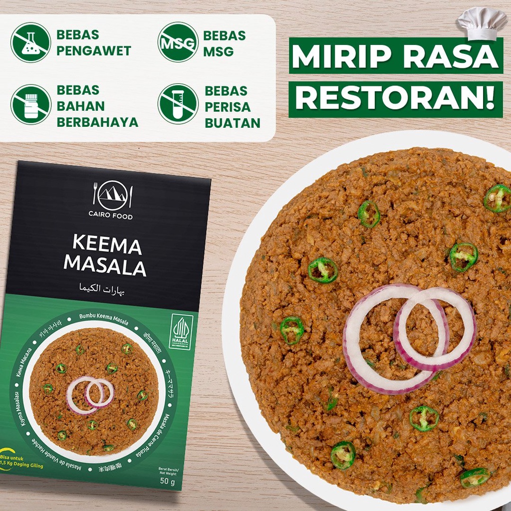 

Bumbu Keema Masala Premium Untuk Profesional - Cairo Food