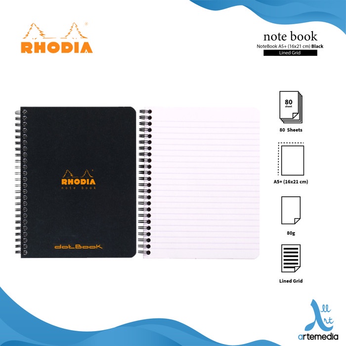 

Buku Catatan Rhodia A5 Plus Wirebound Coated Card Cover Notebook
